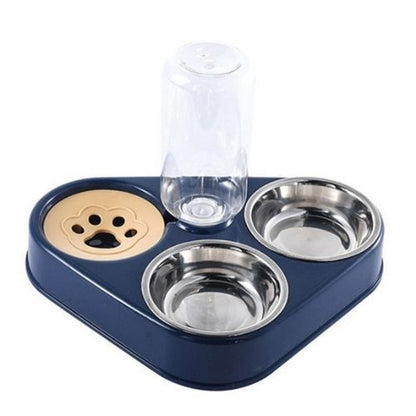 Pet Food Bowls 3 in 1 Stainless Steel