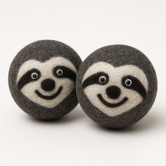 Felted Sloth Wool Ball – A Laid-Back Toy for Lazy-Day Fun