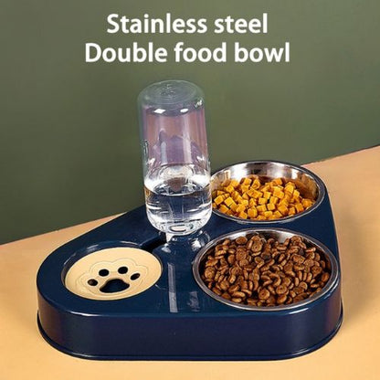 Pet Food Bowls 3 in 1 Stainless Steel