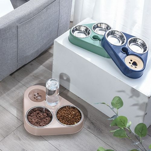 Pet Food Bowls 3 in 1 Stainless Steel