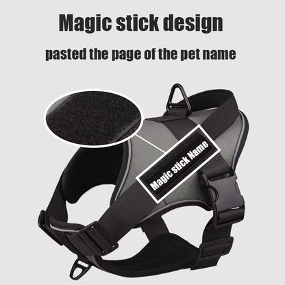 Dog Harness NO PULL Reflective Breathable Adjustable Pet Harness for Dog Vest Pasted Outdoor Walking Dog Collar Strap