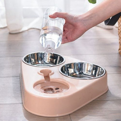 Pet Food Bowls 3 in 1 Stainless Steel