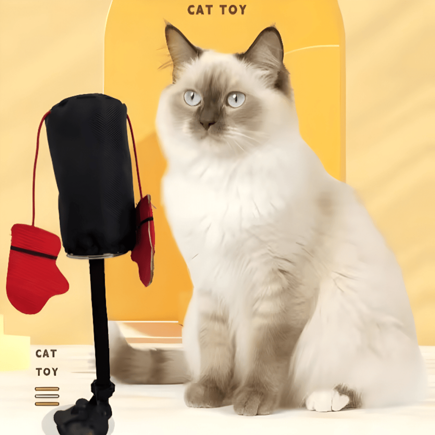 Funny training Cat toy: Punching Bag With Boxing Gloves - LitteristaCat Punching BagMy StoreLitterista