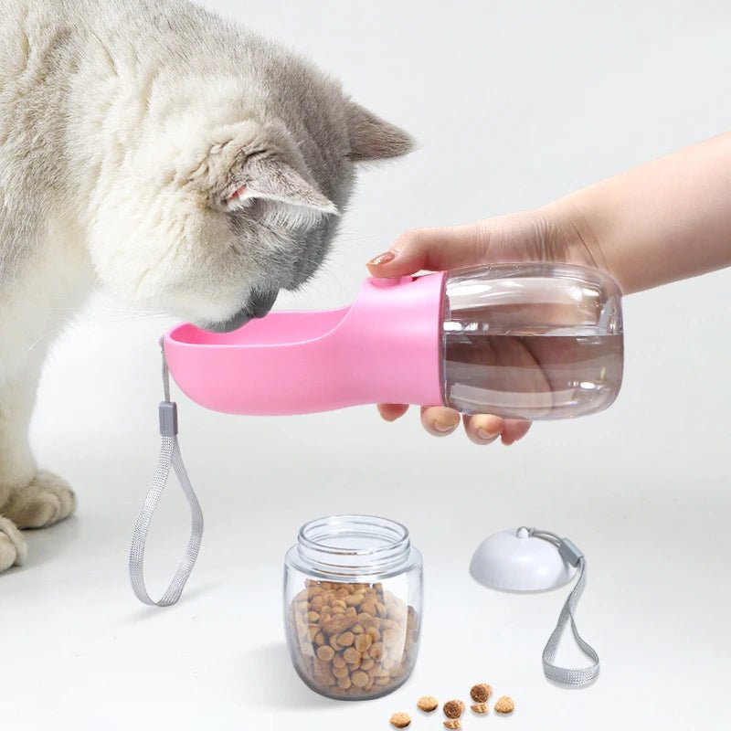 Portable Water Bottle For Dogs with Food Container - LitteristaCat FeederMy StoreLitterista